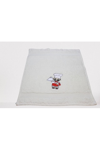 30x30 Cm 6 Ad. Aşçı Desen Nakışlı Kutulu Peçete Mutfak Havlu Seti