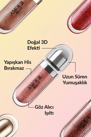 Amour Amour 3d Hydra Nemlendirici Dudak Parlatıcısı Işıltılı & Hacim Veren Lip Gloss 46 Marvelous Mauve