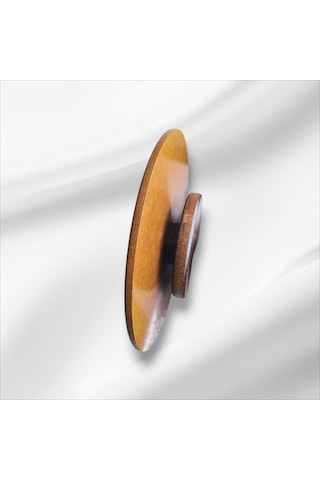 Ahşap Vernikli Yuvarlak Döner Sunumluk Tepsi