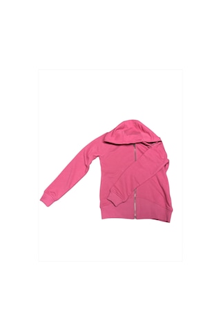 Benetton-w21463 Benetton Sweatshirt Kadın Gül Kurusu Spor Çeket Fuşya