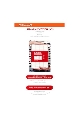 Missha Ultra Giant Cotton Pads Makyaj Temizleme Pedi 400'lü