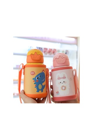 500 Ml Unicorn Çocuklar Termos Şişe Sevimli Çocuk Termal Su Diğer Sarı