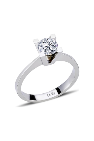 Lova E Renk 0,73 Karat Pırlanta Tektaş Yüzük - HRD Sertifikalı