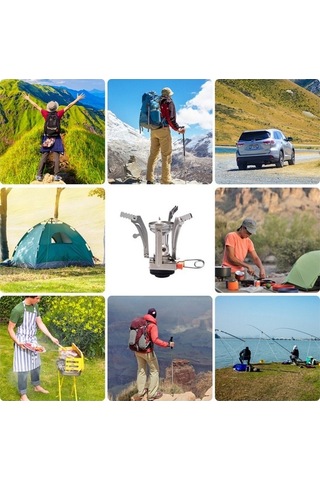 Ganzhoushop W Sobası Mini Lj1400 Katlanır Kamp Gaz Gaz Brülör 3000 Rl Çok Renkli