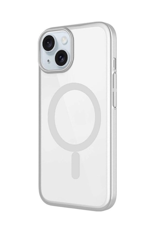 Apple Uyumlu iPhone 15 Plus Kılıf Wireless Şarj Özellikli Sert Pc Zore Mat Riksos Magsafe Kapak