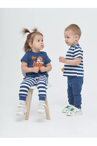 Ramelka Bebekler İçin Tişört Seti 2 Parçalı 211303235 Mavi