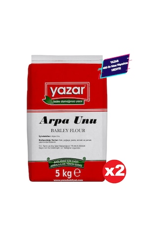 Yazar Taş Değirmende Öğütülmüş Arpa Unu 2 x 5 KG