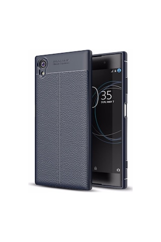 Sony Xperia Xa1 Plus Kilif Deri Görünümlü Korumali Niss Silikon 406462982