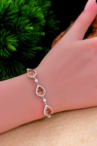 Silvera Telkari Renk Değiştiren Zultanit Taşlı Gümüş Bileklik Kadın Damla Modeli 925 Ayar St371 Gümüş