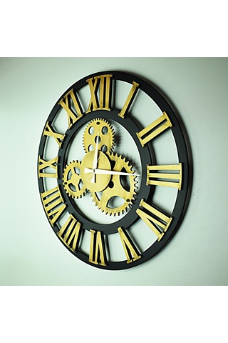 Duvar Saati Antik Gold Roma 70cm Altın