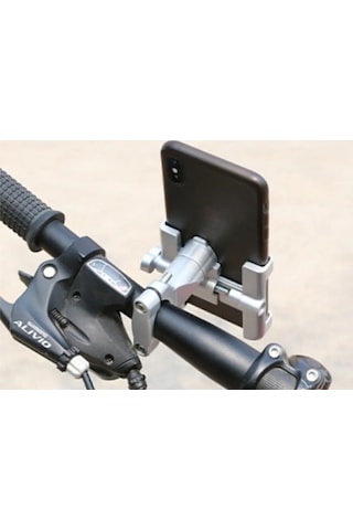 Bisiklet Motorsiklet Scooter Atv Otomatik Tuşlu Motosiklet Gidon Bağlantılı Telefon Tutucu Tutacağı