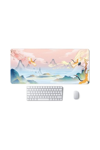 Dolıty Klasik Retro Çin Tarzı 90x40cm Büyük Mouse Pad E