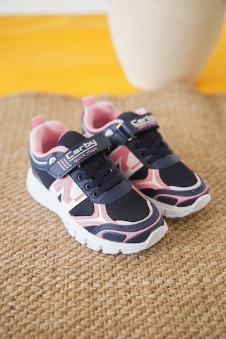 D0130 Cırtlı Çocuk Unisex Sneaker Spor Ayakkabı Lacivert