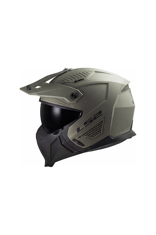 Ls2 Drıfter Mat Olıve Siyah Vizör Kask Yeşil