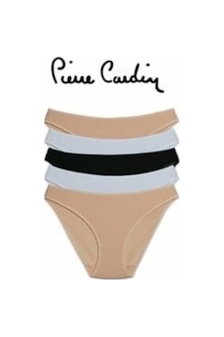 Pierre Cardin PIERRE CARDIN 2057 KADIN HIGH LEG BRIEF YÜKSEK BEL SLİP KÜLOT 5 Lİ PAKET EKONOMİK Asorti