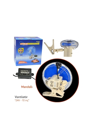 Carub 24v Vantilatör 10 İnç Mandallı Br6400402