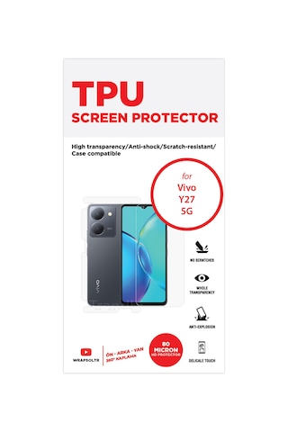 Vivo Y27 5g Ön,arka Ve Yan 360 Derece Tam Kaplama Tpu Film