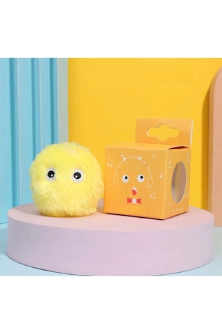 Sensörlü Peluş Kedi Oyuncağı 3 Farkı Ses Çıkaran Dokunmaya Duyarlı Eğlenceli Kedi Oyun Topu Sarı