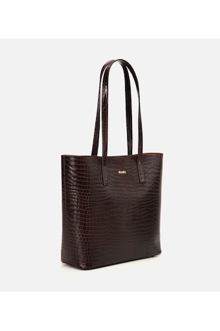 Hotiç Kadın Deri Kahverengi Çıkarılabilir Portföy Çantalı Tote Çanta 03cah310670a480 Kahverengi