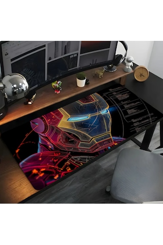 Demır Adam Baskılı 90x40 Kaymaz Taban Mousepad 90x40cm