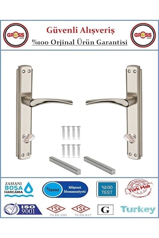 Bravo Wc Banyo Kapı Kolu - Nikel Kaplı - 1 Takım Ön Ve Arka - Sol