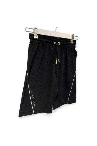 Erkek Çocuk Pamuklu Yumuşak Şort-15179 Siyah