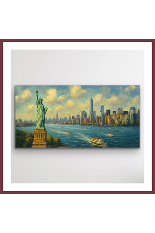 Storeşahin Özgürlük Heykeli Kanvas Tablo 60x120cm Shn0720 Çok Renkli