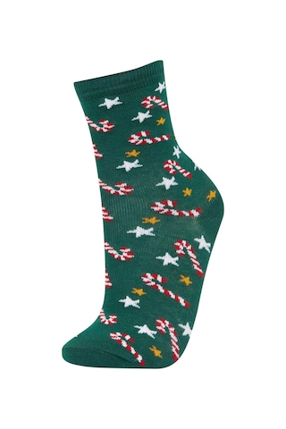 DeFacto Erkek Çocuk Yılbaşı Temalı 2'li Pamuklu Uzun Çorap E2769A8NSKR1