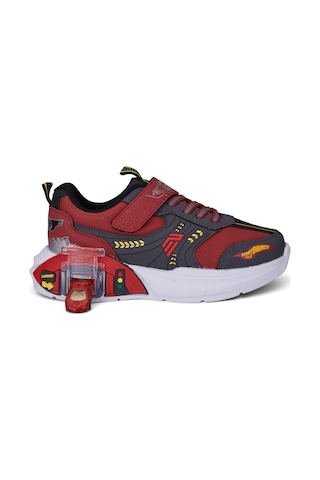 Nstil Günlük Erkek Çocuk Spor Ayakkabı Cırtlı Lastik Bağcık Garaj Detaylı Taban Rahat Sneaker 58272 Kırmızı