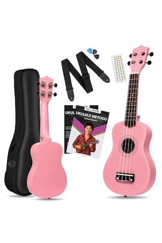 Fourtune Nova Uks-21lpk Soprano Pembe Ukulele Seti Açık Pembe