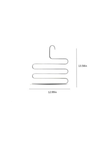 Geekyou Stokelemeyi Kolaylaştıran Paslanmaz Çelik S-şekilli Çanta, Pantolon, Eşarp Ve Kemer Organizatörü - 5 Adet Simultane Saklama Kapasitesi Gümüş