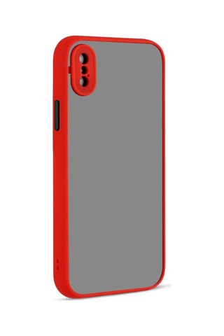 Apple Uyumlu iPhone XS 5.8 Kılıf Zore Hux Düğme Ve Kapak Zıt Renk Kılıf