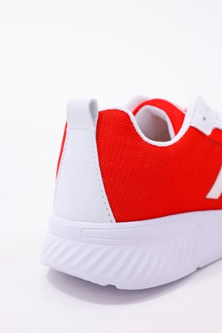 Dijital Baskılı Unisex Kırmızı Sneaker - Beyaz Desenli Günlük Ayakkabı Kırmızı-beyaz