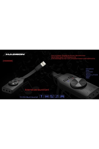 Hadron HD2222 Kablolu 7.1 USB Ses Kartı