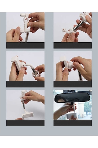 Zore Lg-01 Dikiz Aynası Telefon Tutucu-Siyah