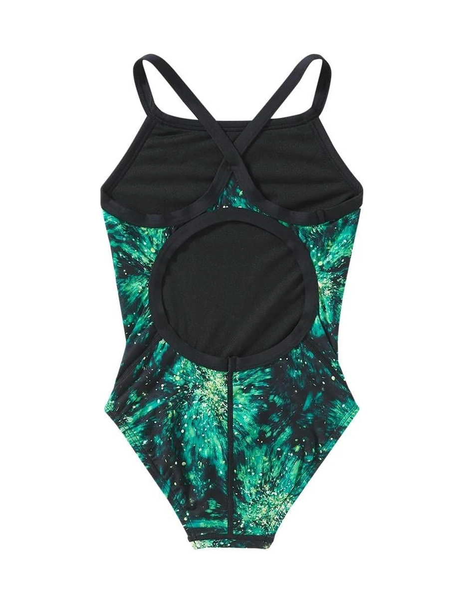 Tyr Durafast Lite Kız Çocuk Diamondfit Mayo - Radiant Flare Yeşil