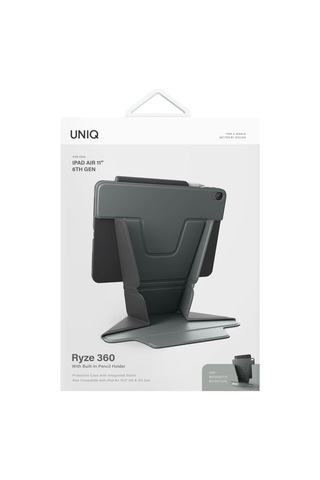 Apple Uyumlu iPad, Air 11" 2024 M2 Çip Tablet Kılıf Ryze Serisi Standlı 360º Dönme Özellikli Katlanabilir Tasarım Kılıf