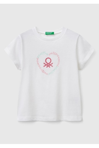 United Colors Of Benetton Benetton Kız Bebek Bg Tshırt Beyaz