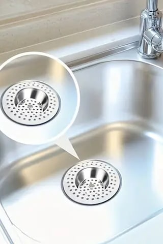 Thentech Metal Lavabo Süzgeci Banyo Küvet Gider Süzgeci Tıkanma Önleyici Metal Lavabo Süzgeci Gri