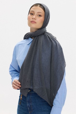 Fenza Scarf Freya Müslin Püsküllü Bürümcük Pamuklu Şal Füme