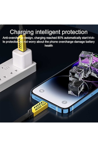 Wk Wdc-190a Mech Serisi 6a Usb Usb-c / Tip-c Hızlı Şarj Veri Kablosu, Uzunluk: 1m Sarı