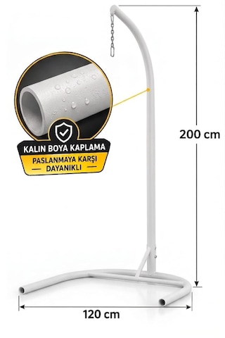 Salıncak Ayağı Ve Zinciri Beyaz