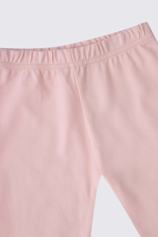 Panço Liberty Kumaş Yenidoğan Patikli Pembe Pantolon