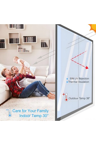 Lemestar Gece Siyahı Tek Yönlü Gizlilik Filmi - 0.9m Genişlikli, Uv Engelleyici, Isı Yalıtımı, Elektrostatik Kurulum, Artık Gizlilik Sorunu