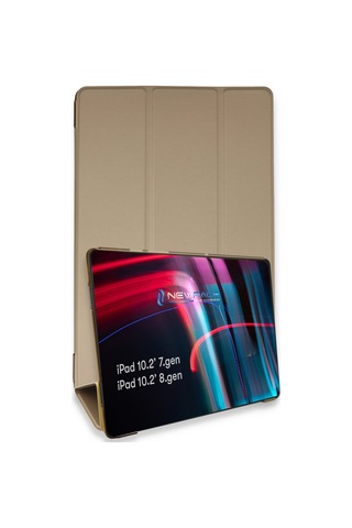 iPad Uyumlu 10.2 7.nesil Kılıf Tablet Smart Kılıf - Gold Diğer