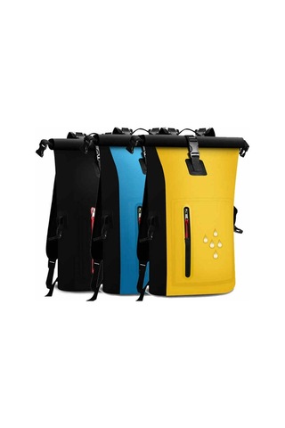 Sones 25l Su Geçirmez Sırt Çantası Su Geçirmez Reflektif Şeritli Kova Çantası Mavi