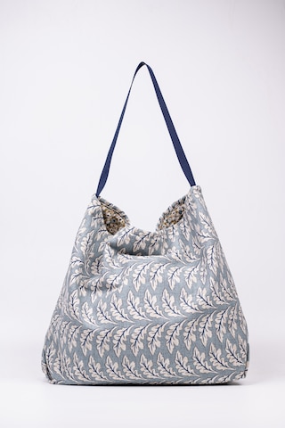 Fabric Craft Bag Omuz Çantası Desenli Pamuklu Gri Gri