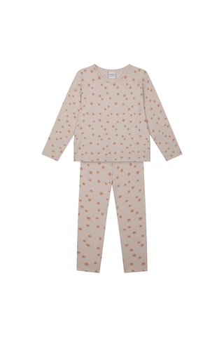 Antebies Bej Bambu Kumaş Kız Çocuk Pijama Takımı Renkli