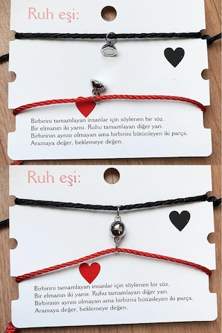 Ruh Eşi Sevgili Bilekliği Çifti Mıknatıslı Bbb15 Çok Renkli