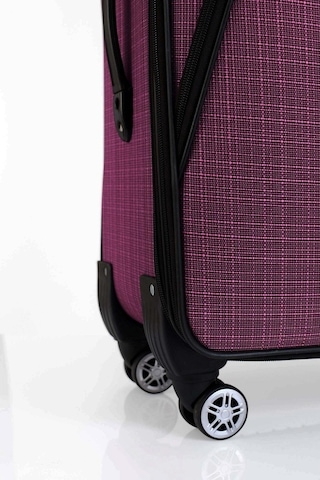 Gedox Orta Boy 4 Teker Kumaş Valiz Mor 1081 Çok Renkli